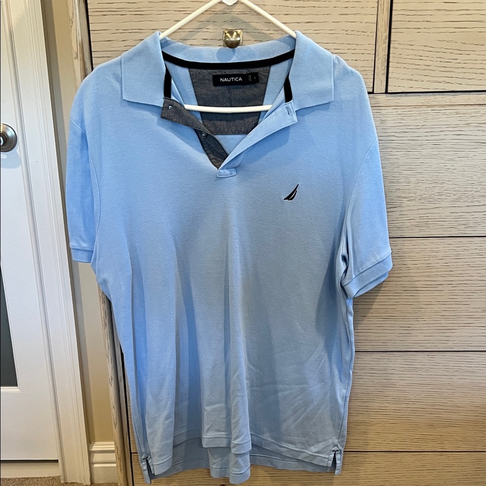 Nautica Men's Sky Blue Polo Shirt